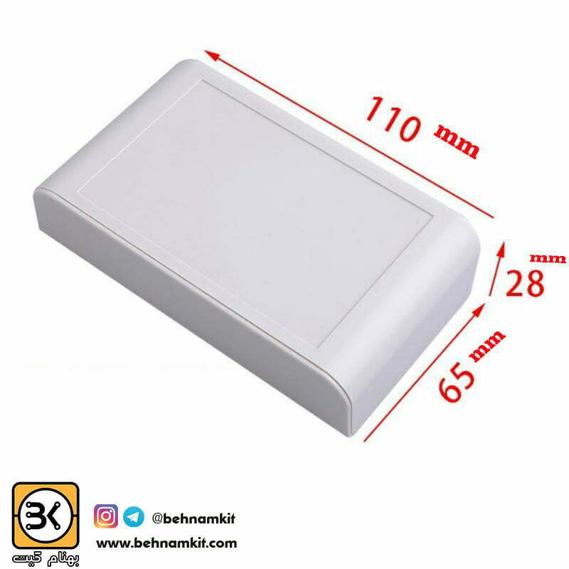 34 جعبه پلاستیک دوتکه 6.5 × 11 - ارتفاع 2.8 مشکی - Image 1