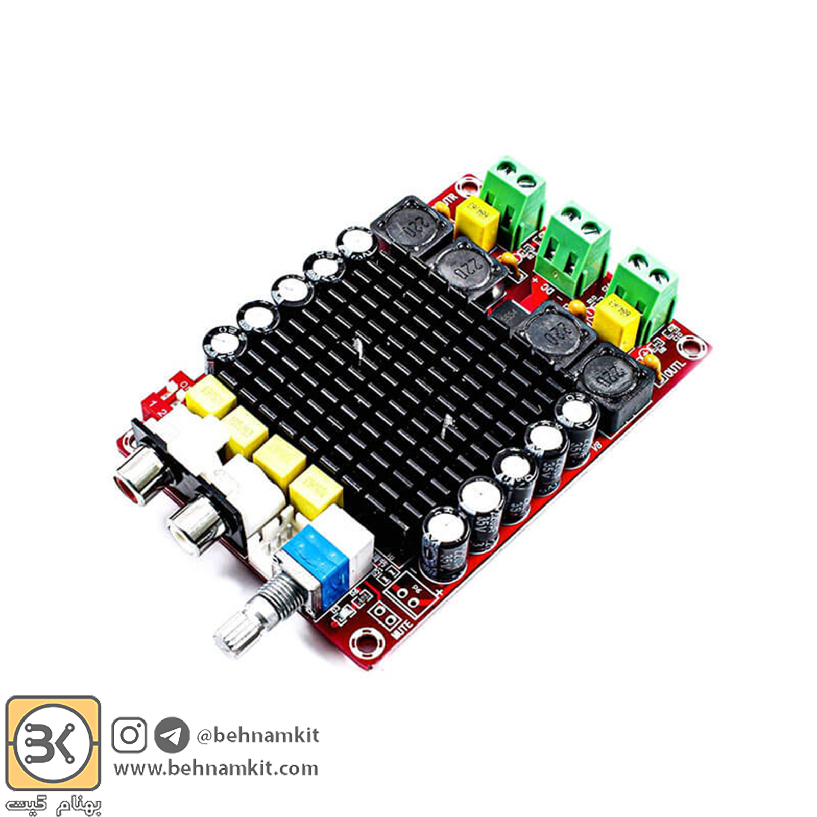 960651180_tda7498 xh m510 amplifir daneshjookit-4 ماژول آمپلی فایر استریو XH-M510 دیجیتالی 200 وات - Image 1