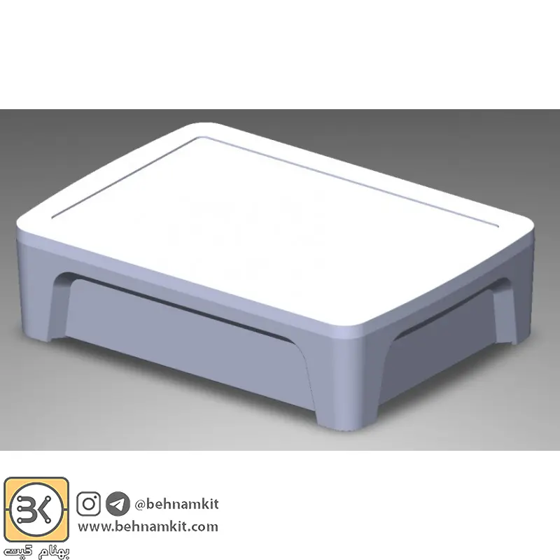 2233223071_l320w230h73mm BOX-desktop-and-wall-mount_6 جعبه پلاستیکی 2 تکه رومیزی و دیواری 32*23 ارتفاع 7 - Image 1