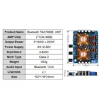 Amplifier Board Stereo 2.1 Channel TDA7498E 2x160W+220W AUX Bluetooth 5.0 Input