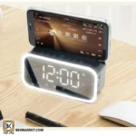 ساعت زنگدار + موزیک پلیر کارت + اسپیکر بلوتوث (بوم باکس) + رادیو FM و پایه نگه دارنده موبایل