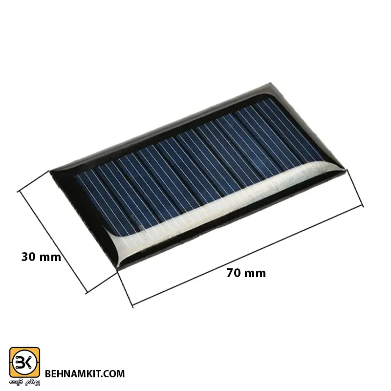 550817 سولار / سلول خورشیدی Solar (7 x 3 Cm) 5V 30mA 0.15W - Image 1