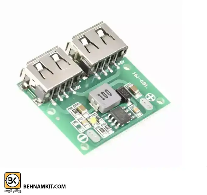 module-buck-2usb-output-600x600 copy ماژول کاهنده ولتاژ 5V 3A با دو خروجی USB - Image 1