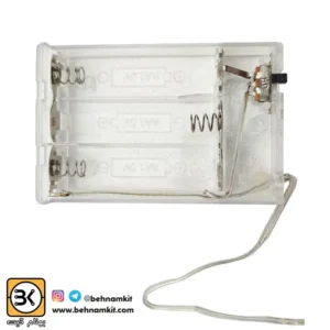 جا باتری قلمی 3 تایی درب دار و کلید دار