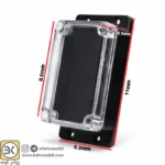 جعبه ضدآب مشکی با درب کریستال دودی  s: 8.5 × 6.1 x 3.3 Cm  (لبه‌پهن) - تصویر 2