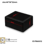جعبه دو تكه فشاري 3.6 × 4.6  ارتفاع 2.2  مشكي كد 60012