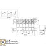 ترمینال KF25C رو پنلی 6 پایه، جا پیچ دار ، KF25C-7.62 Terminal 6 Pin ‌‌ - تصویر 2
