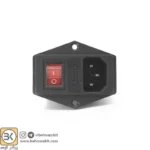 جک پاور سه پایه جا فیوزدار کلیددار 10A250V - Image 2