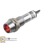چراغ سیگنال فلزی ۲۲۰ ولت قطر ۸ قرمز XD8-220V