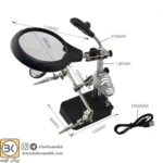 پایه هویه + گیره مونتاژ ذره بین دار TE800 - تصویر 3