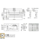 نمایشگر کاراکتری LCD 2 x 20  بک لایت آبی - Image 3