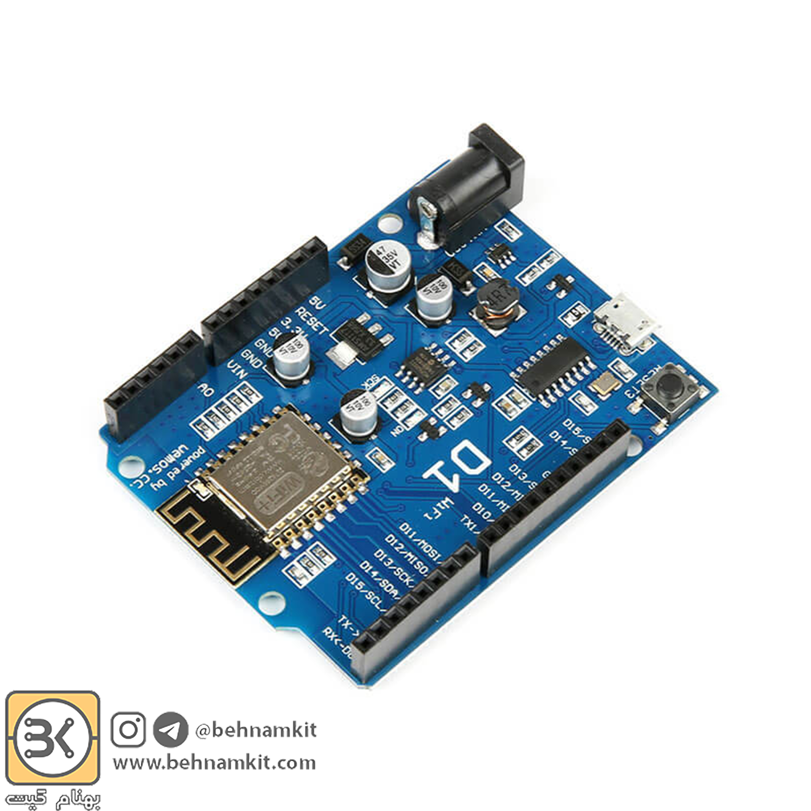 950502005_arduino-wemos-d1-05 برد آردوینو WeMos D1 با هسته WiFi ESP8266 - Image 1