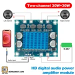 XH-A232 Digital Power Amplifier Board 30W+30W High-Power Dual-Channel Class D Audio Power Amplifier Board