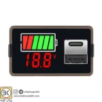 ماژول نشانگر ظرفيت و ولتاژ باتری 8 تا 30 ولت بارگراف و ولتاژ با دو پورت USB و Type-C
