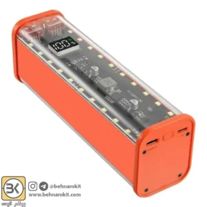 کیس پاوربانک Transparent فست شارژ 8 باتری 22.5W مدل BQ-S18PD